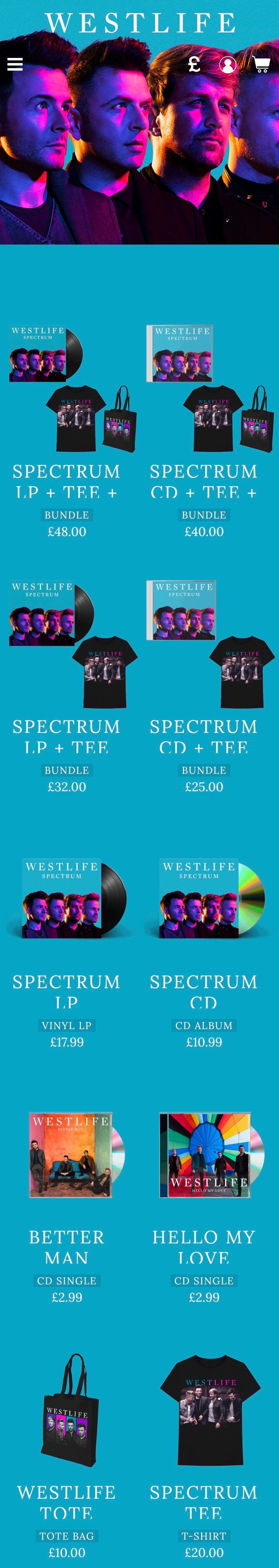 Westlife新专辑Spectrum四版本亮相